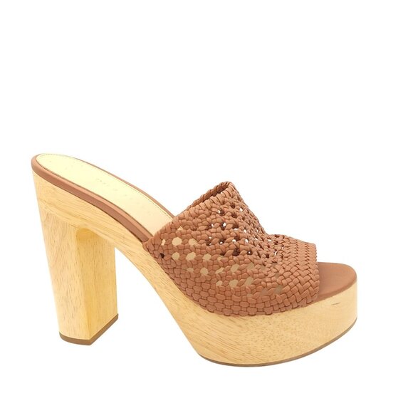 NEW Veronica Beard Guadalupe Clog Sandals Womens 8.5 Brown Boho Cottage Designer - Picture 1 of 10